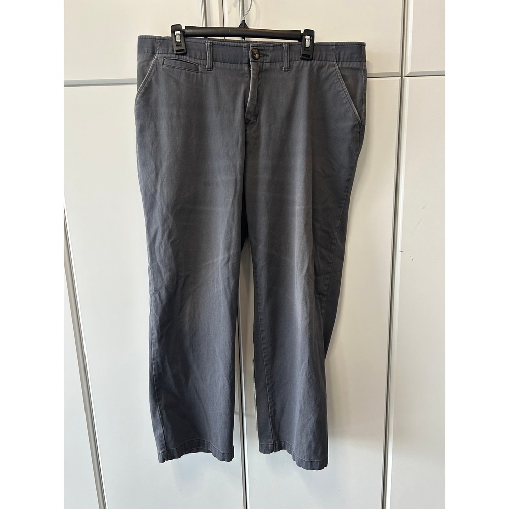Cabelas Mens Charcoal Gray Chino Pants Straight Leg Casual Trousers 42x28